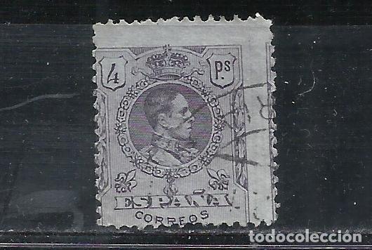 Sellos: 9308S-SELLO CLASICO ALFONSO XIII CLAVE 1909 N&ordm; 279, 4 PESETAS , SIN DEFECTOS OCULTOS, FOTO REAL, POR