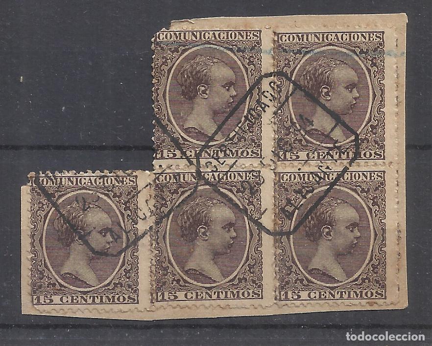 Sellos: alfonso XIII PELON FECHADORES ALACANT ALICANTE BLOQUE D 5