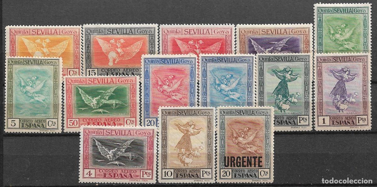 Sellos: Espa&ntilde;a. 1930 Goya, a&eacute;reos, EDIFIL n&ordm; 517 a 530 * *