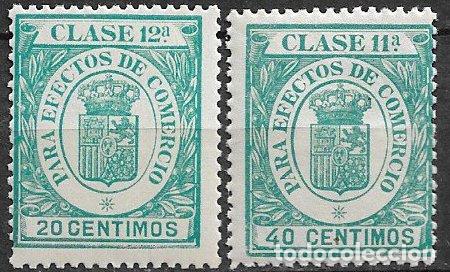 Sellos: Fiscales. 1926 Efectos de Comercio, EDIFIL n&ordm; 113 y 114 * *