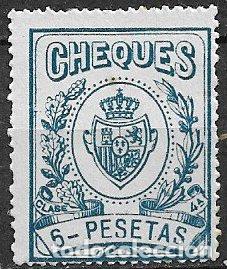 Sellos: Fiscales. 1926 Timbres para Cheques, EDIFIL n&ordm; 38 (*)