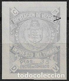 Sellos: Fiscales Diputaci&oacute;n Foral de Vizcaya, 1906 Efectos de Comercio, Alemany n&ordm; 78s * *