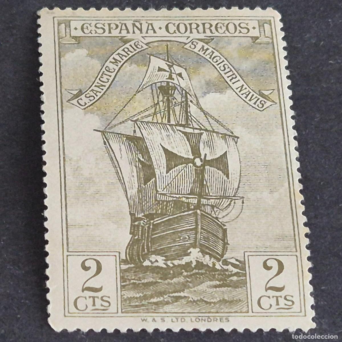 Sellos: ESPA&Ntilde;A, 1930, DESCUBRIMIENTO DE AM&Eacute;RICA, EDIFIL 533*, NUEVO, GOMA, FIJASELLO, ( LOTE AR )