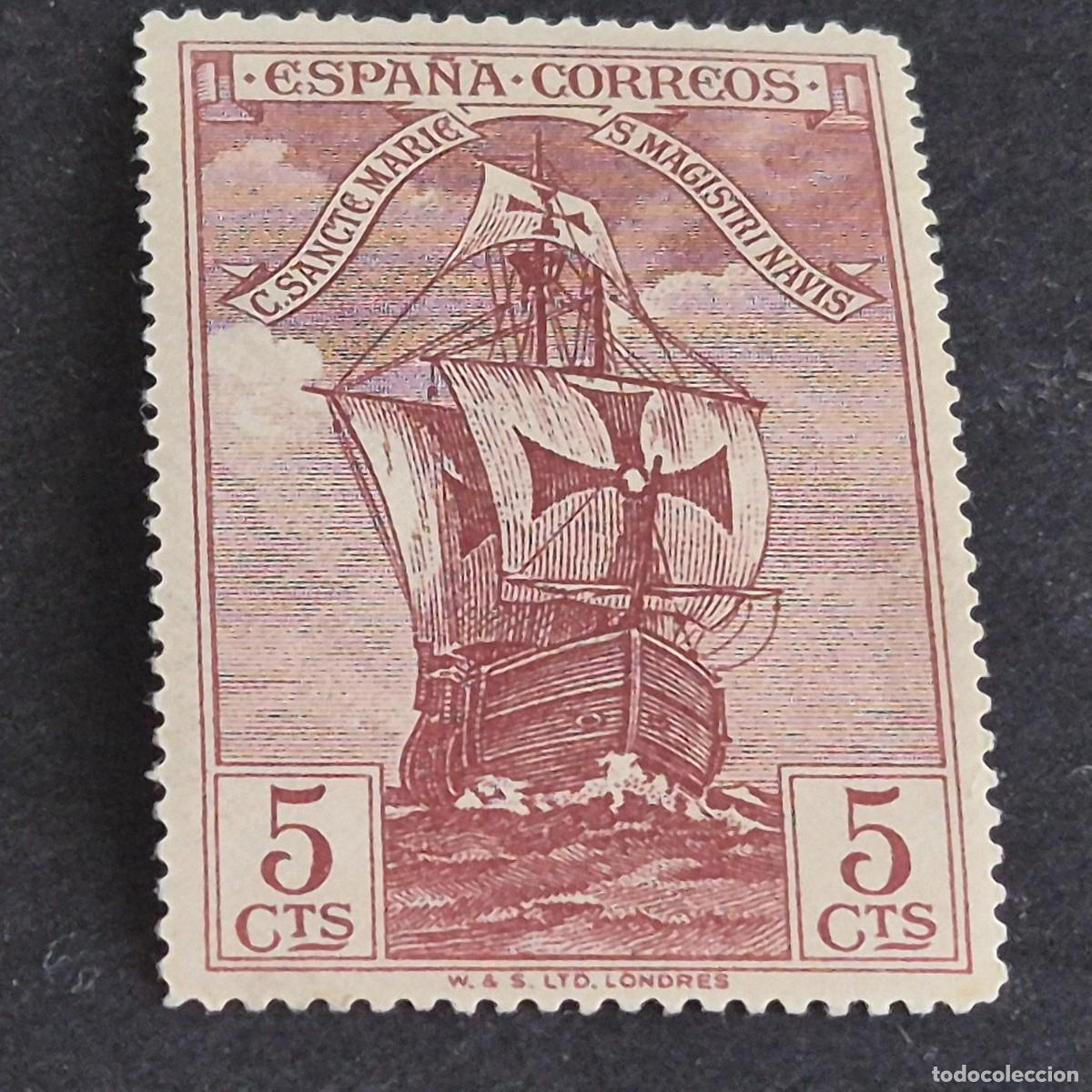 Sellos: ESPA&Ntilde;A, 1930, DESCUBRIMIENTO DE AM&Eacute;RICA, EDIFIL 535*, NUEVO, GOMA, FIJASELLO, ( LOTE AR )