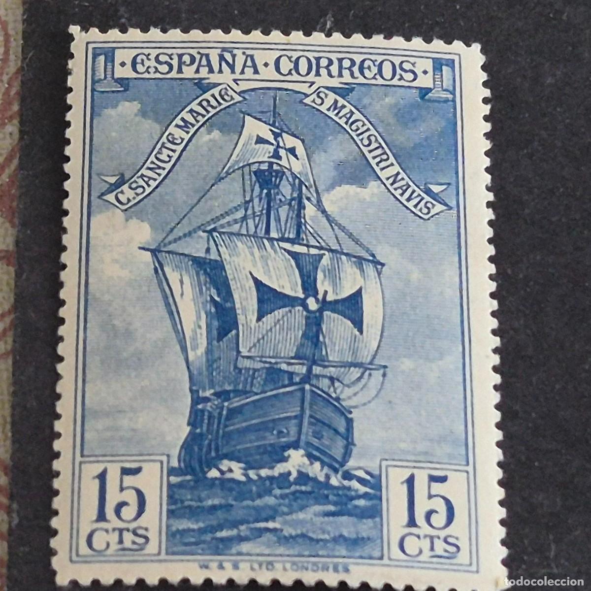 Sellos: ESPA&Ntilde;A, 1930, DESCUBRIMIENTO DE AM&Eacute;RICA, EDIFIL 537*, NUEVO, GOMA, FIJASELLO, ( LOTE AR )