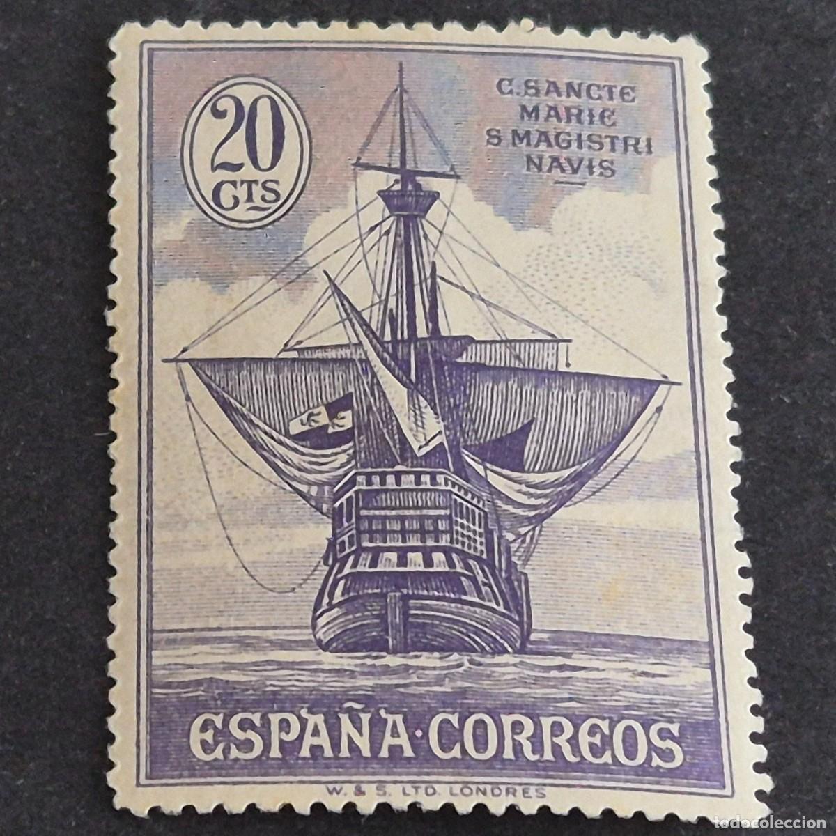 Sellos: ESPA&Ntilde;A, 1930, DESCUBRIMIENTO DE AM&Eacute;RICA, EDIFIL 538*, NUEVO, GOMA, FIJASELLO, ( LOTE AR )