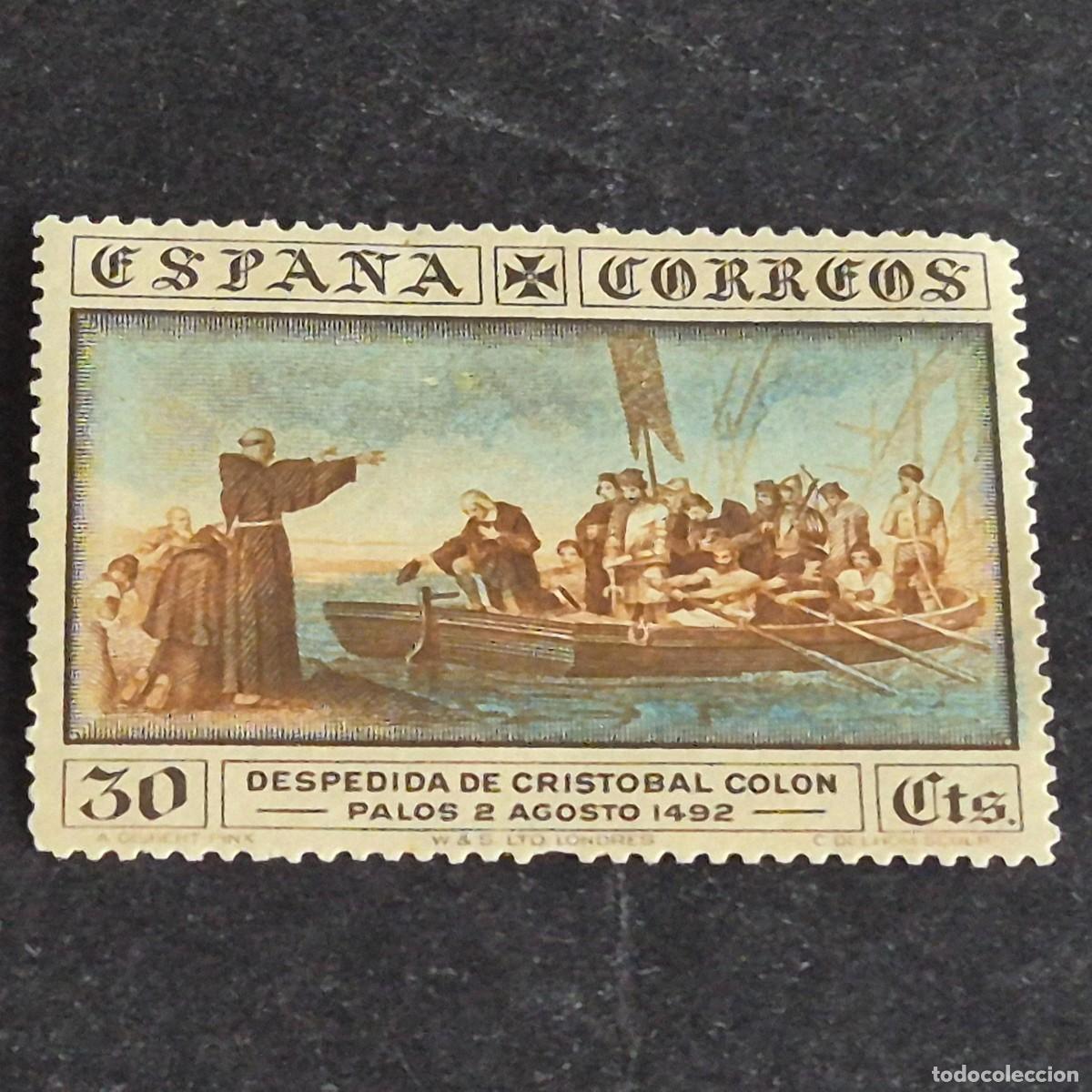 Sellos: ESPA&Ntilde;A, 1930, DESCUBRIMIENTO DE AM&Eacute;RICA, EDIFIL 540*, NUEVO, GOMA, FIJASELLO, ( LOTE AR )