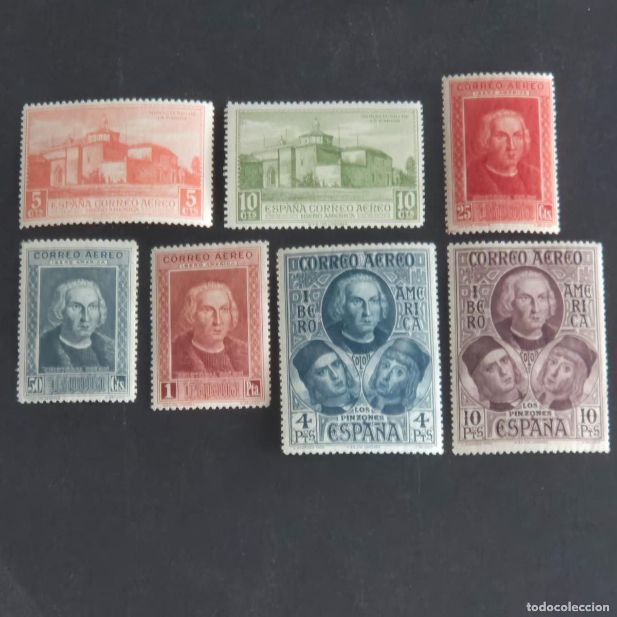 Sellos: ESPA&Ntilde;A, 1930, DESCUBRIMIENTO AM&Eacute;RICA, A&Eacute;REO IBEROAM&Eacute;RICA, EDIFIL 559*-565*, NUEVO, LEER, (LOTE AR)
