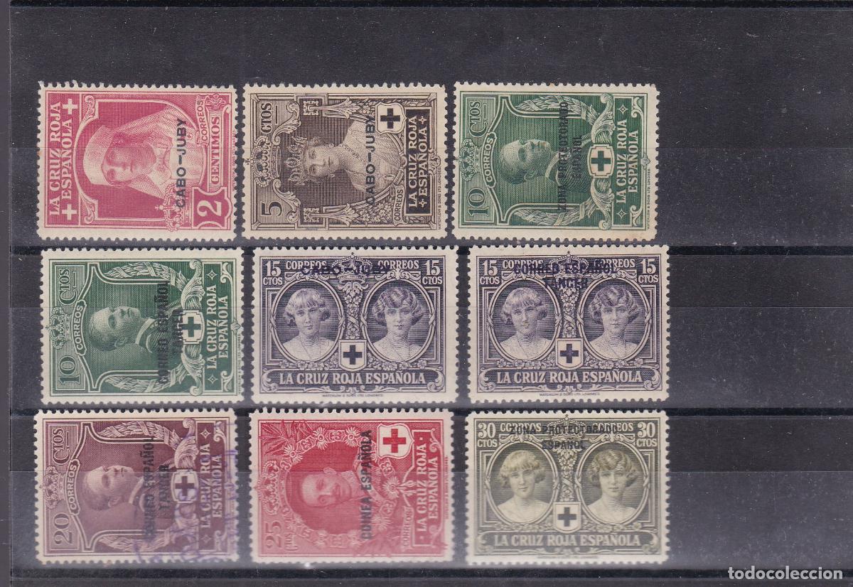 Sellos: FC-167- CRUZ ROJA Colonias : Alfonso XIII x 18 Sellos Nuevos