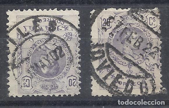Sellos: ALFONSO XIII MEDALLON FECHADORES AVILES OVIEDO ASTURIES