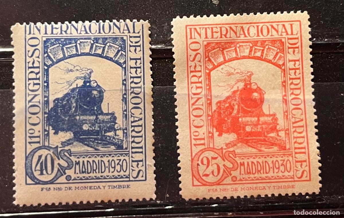 Sellos: 1936 C. del ferrocarril MNH**,centrados,goma,numerados,aut&eacute;nticos
