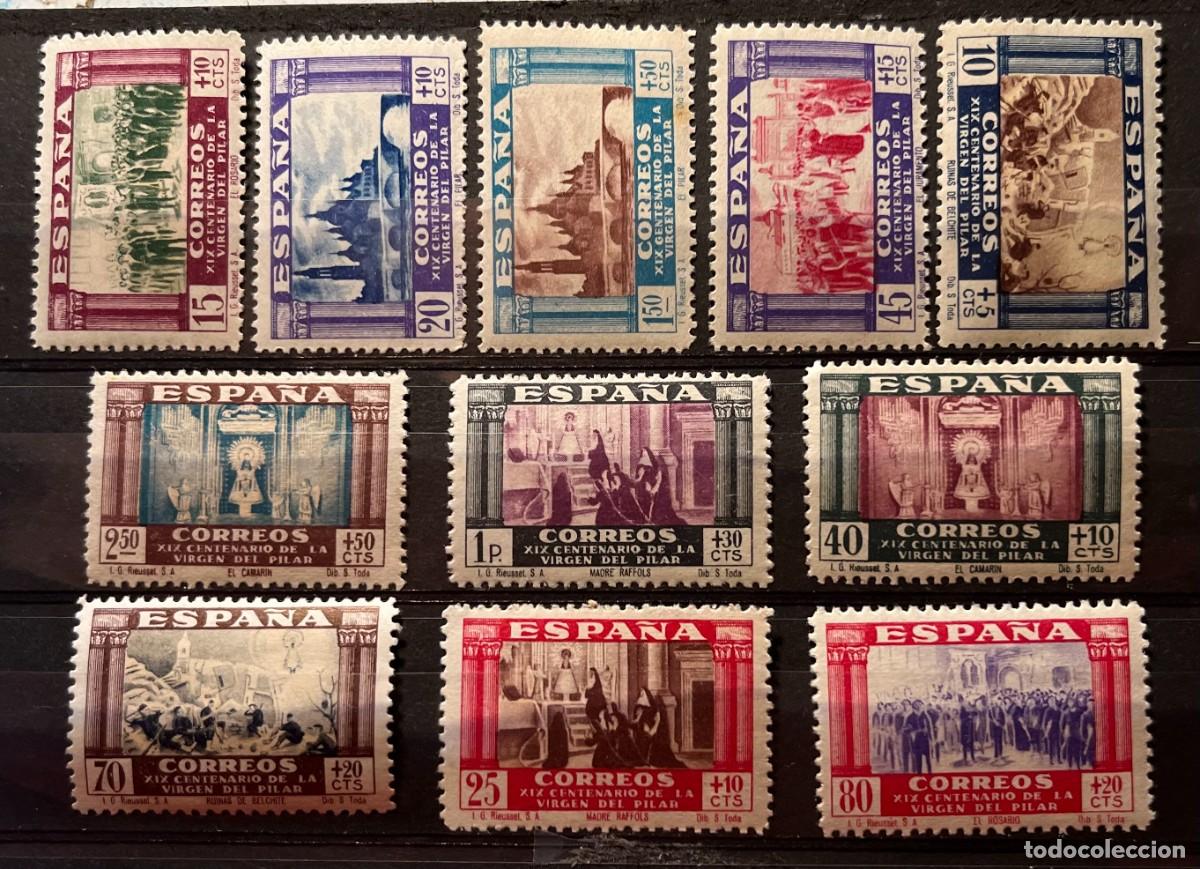 Sellos: 1940 Virgen del pilar Zaragoza MNH** centrados,goma.color,
