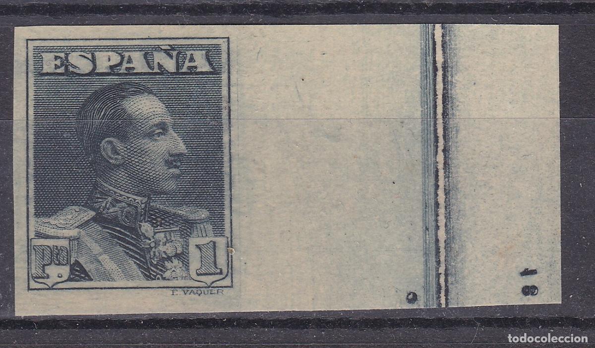 Sellos: AA10- Alfonso XIII Vaquer 1 Pta Edifil 321s SIN DENTAR (*). LUJO