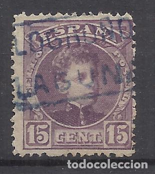 Sellos: ALFONSO XIII CADETE CARTERIA LAGUNAS DE CAMEROS LOGRO&Ntilde;O RIOJA
