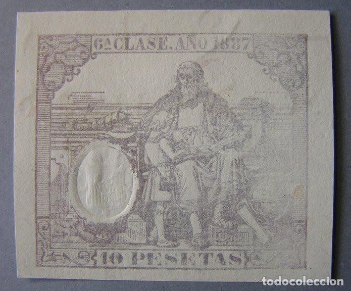 Sellos: SELLO FISCAL - 6&ordf; CLASE 10 PESETAS 1887