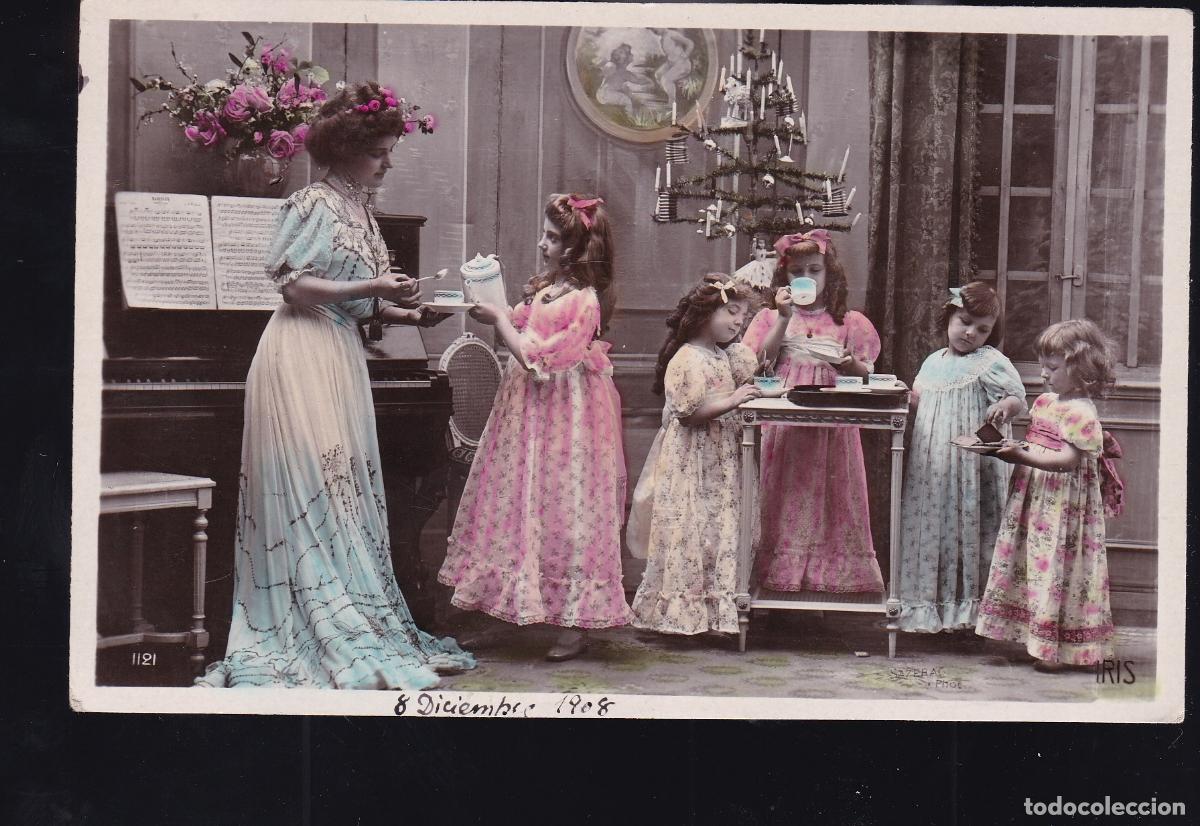 Sellos: F16-71-Bonita Postal Coloreada Barcelona 1908