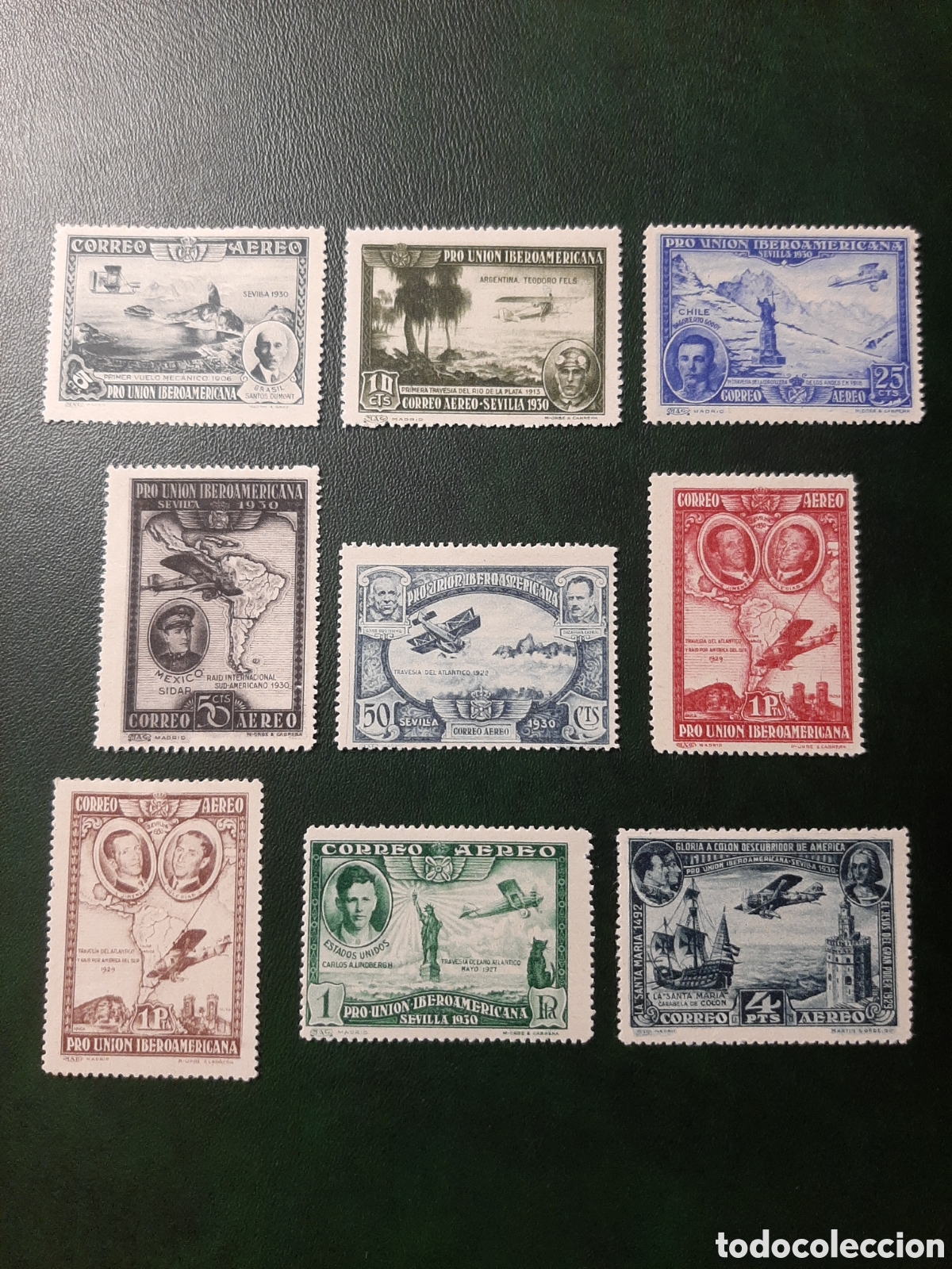 Sellos: Pro Uni&oacute;n Iberoamericana. Edifil 583/591. A&ntilde;o 1930.