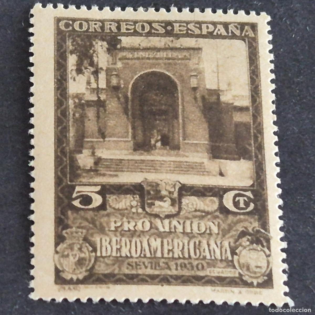 Sellos: ESPA&Ntilde;A, 1930, PRO UNI&Oacute;N IBEROAMERICANA, EDIFIL 568*, NUEVO, GOMA, FIJASELLO, (LOTE AR)