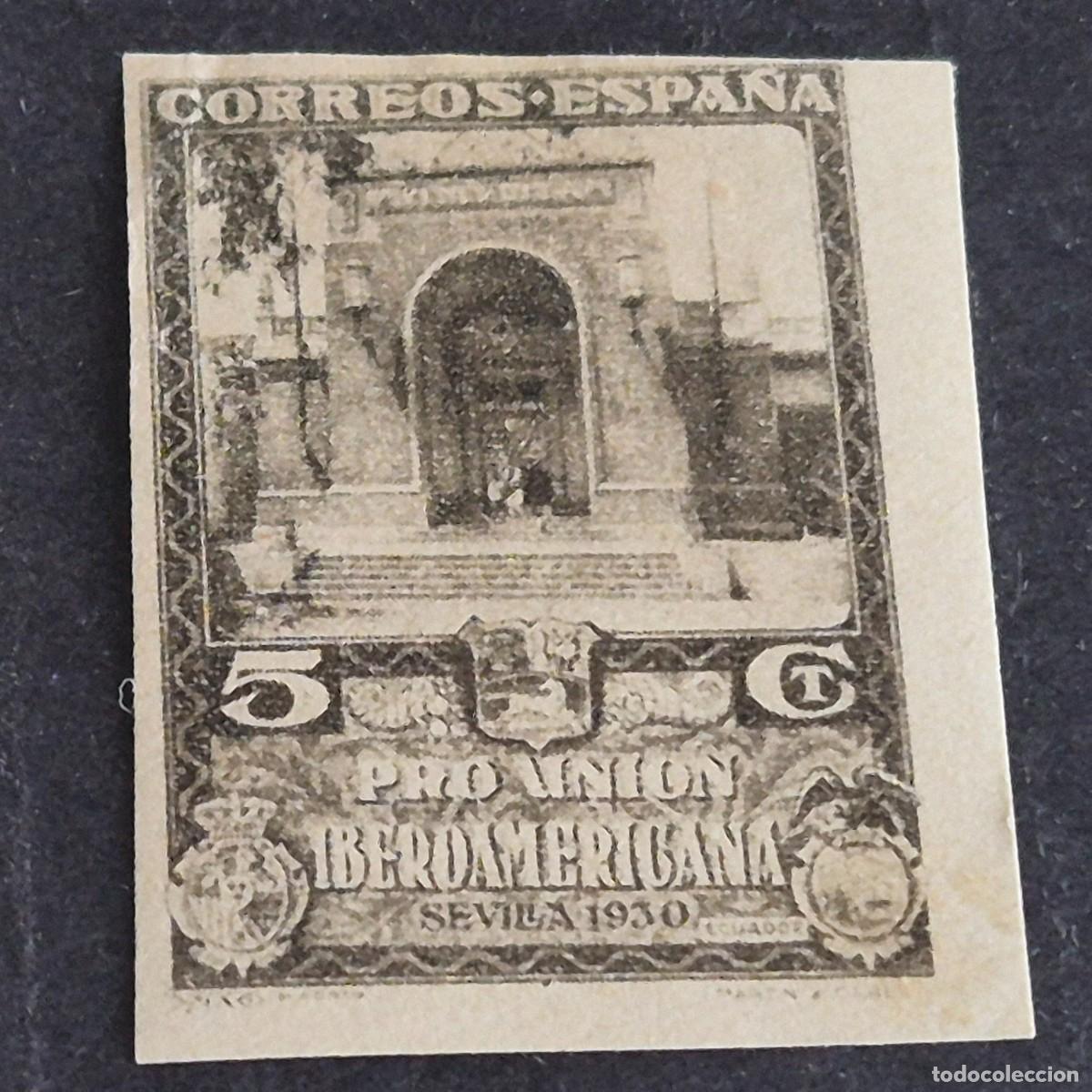 Sellos: ESPA&Ntilde;A, 1930, PRO UNI&Oacute;N IBEROAMERICANA, EDIFIL 568*, VARIEDAD 568S,NUEVO, GOMA, FIJA,LEER, (LOTE AR)