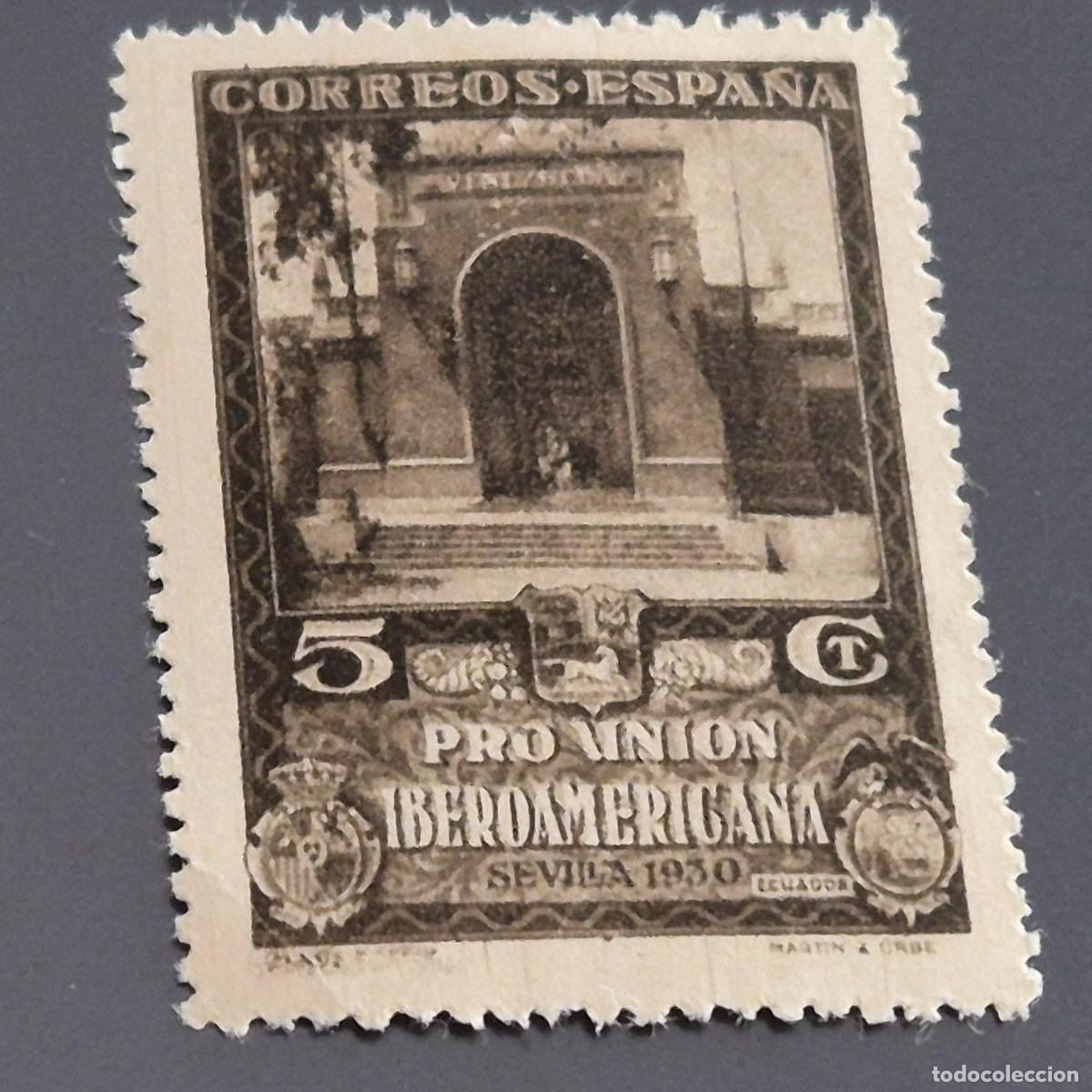 Sellos: ESPA&Ntilde;A, 1930, PRO UNI&Oacute;N IBEROAMERICANA, EDIFIL 568*, NUEVO, GOMA, FIJASELLO, (LOTE AR)