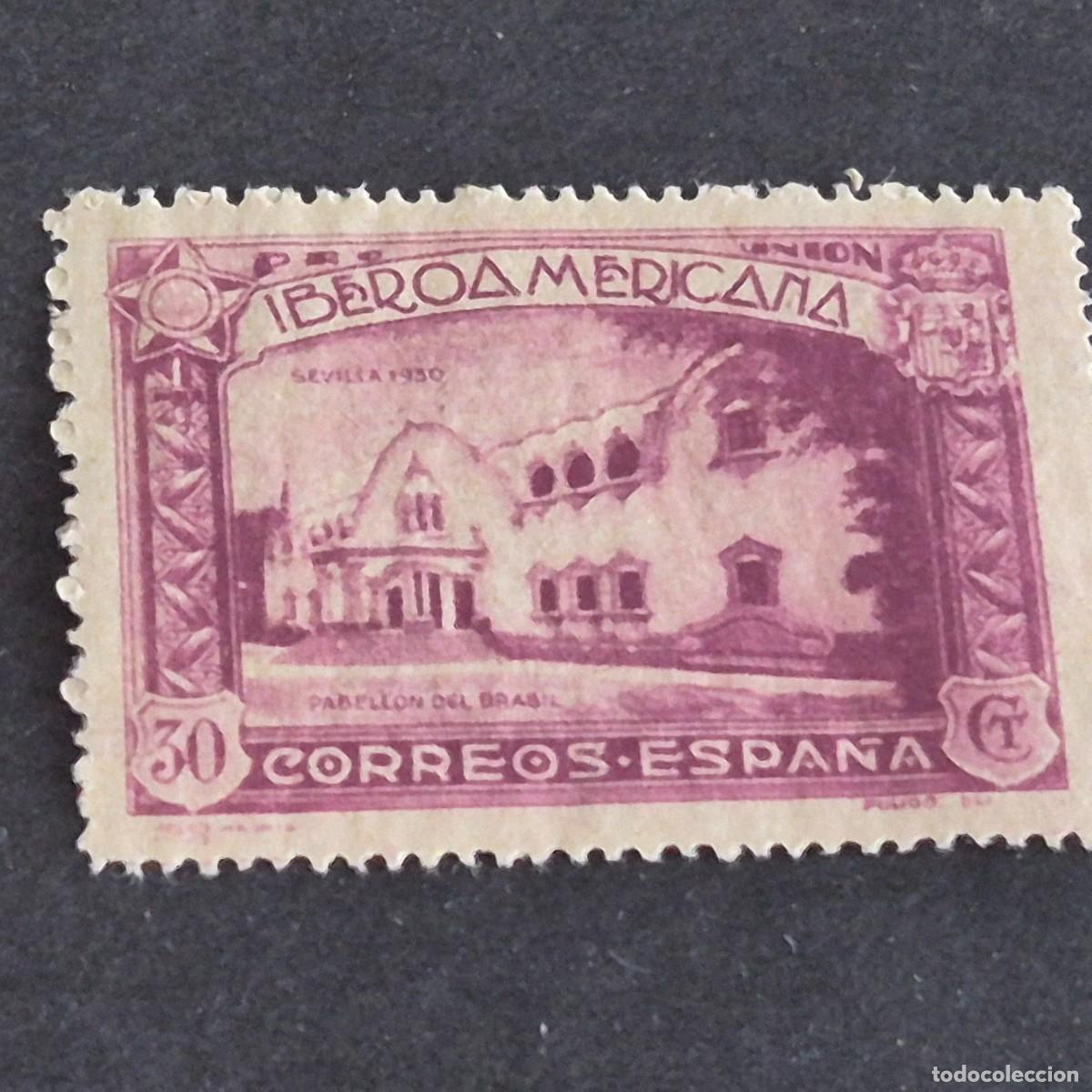 Sellos: ESPA&Ntilde;A, 1930, PRO UNI&Oacute;N IBEROAMERICANA, EDIFIL 574*, NUEVO, GOMA, FIJASELLO, REPRODUCCI&Oacute;N, (LOTE AR)