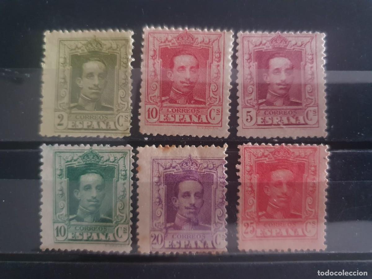 Sellos: EDIFIL 310 * a 317 * ALFONSO XIII VAQUER ESPA&Ntilde;A 1922 1930 SIN 312 ni 315