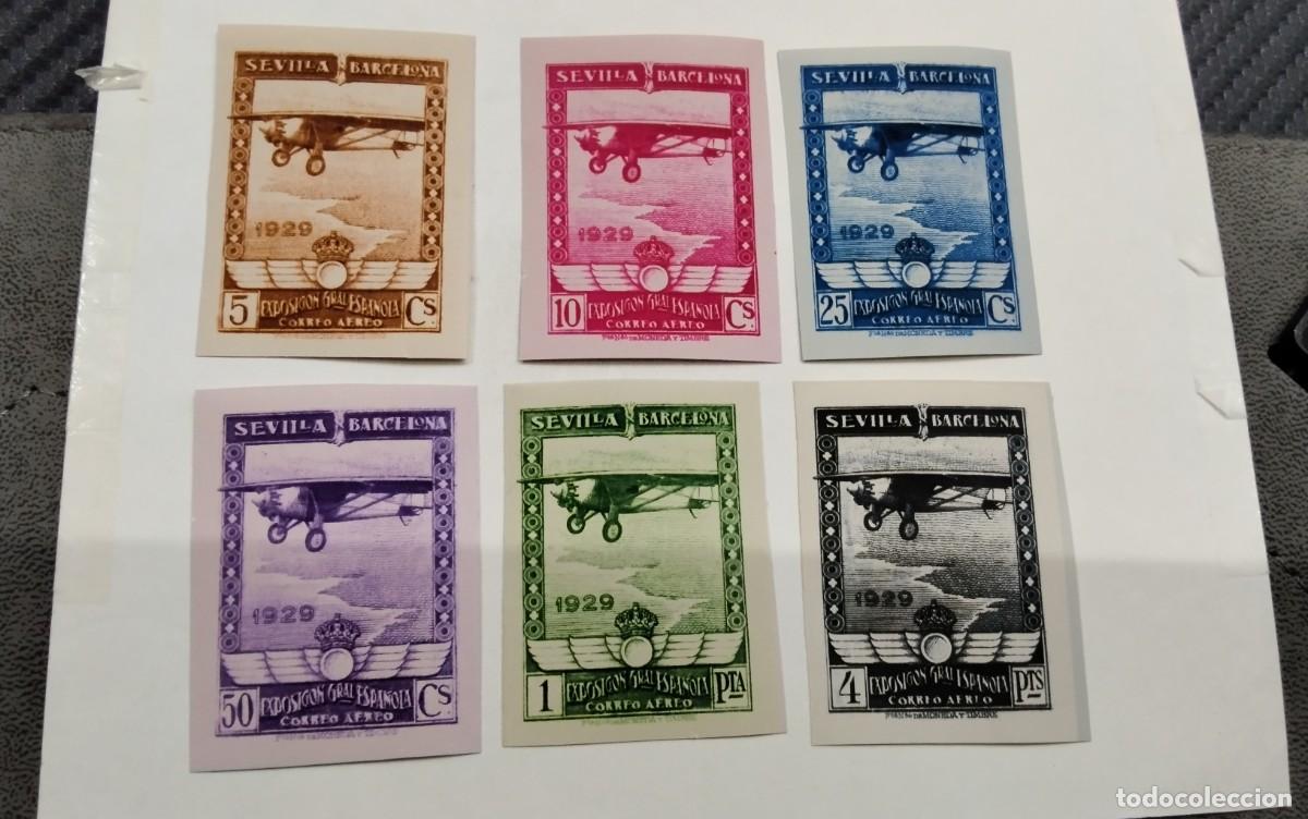 Sellos: ESPA&Ntilde;A - 1929 - EDIFIL 448s/453s -SERIE COMPLETA SIN DENTAR- MNH** -NUEVOS