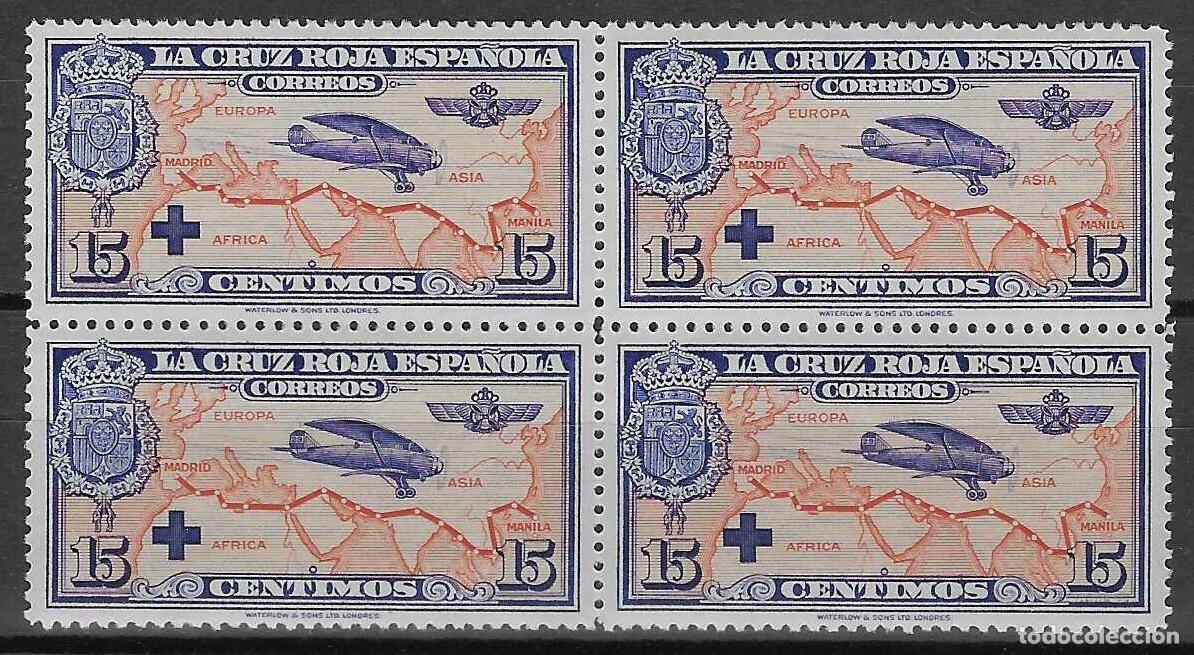 Sellos: EDIFIL 341 PRO CRUZ ROJA ESPA&Ntilde;OLA 1926 (BLOQUE DE 4). MNH **