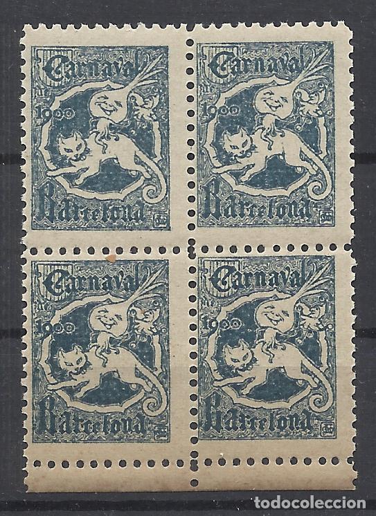 Timbres: carnaval 1900 barcelona nuevo** BORDE DE HOJA BLOC D 4
