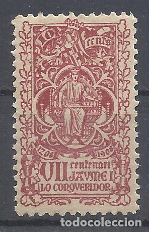 Stamps: VII CENTENARI JAUME I LO CONQUERIDOR 10 CTS 1908 NUEVO**