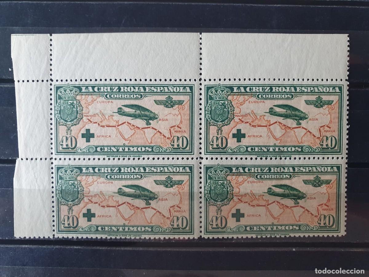 Briefmarken: EDIFIL 345 ** BLOQUE DE 4 BORDE DE HOJA ESPA&Ntilde;A 1926