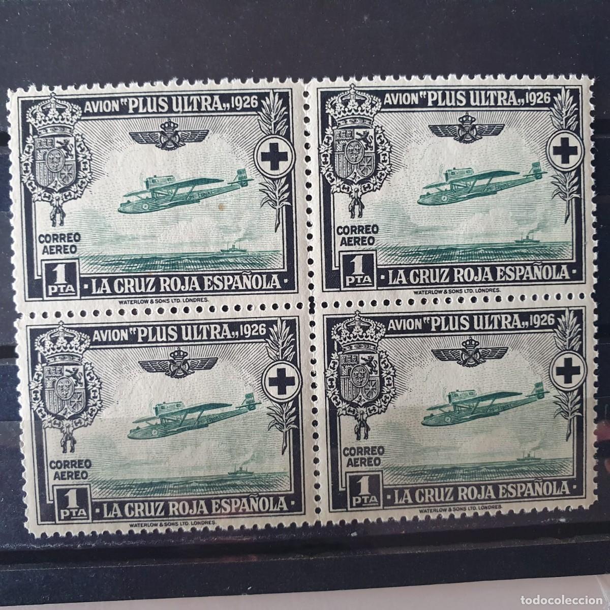 Sellos: EDIFIL 347 ** BLOQUE DE 4 ESPA&Ntilde;A 1926