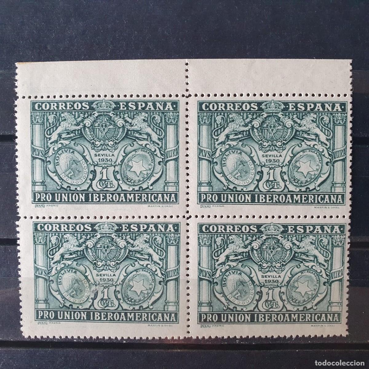 Briefmarken: EDIFIL 566 ** BLOQUE DE 4 borde hoja ESPA&Ntilde;A 1930