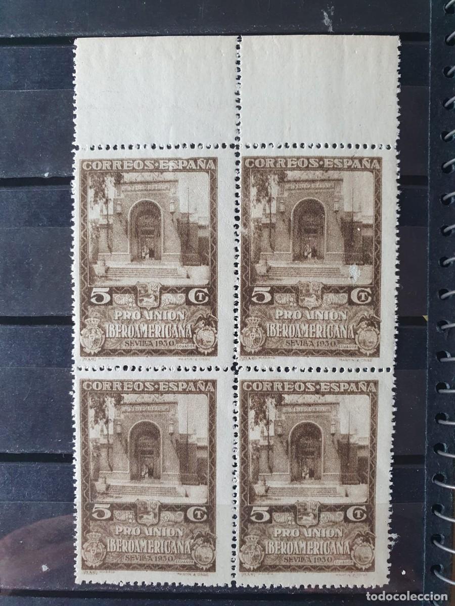 Stamps: EDIFIL 568 ** BLOQUE DE 4 borde hoja ESPA&Ntilde;A 1930