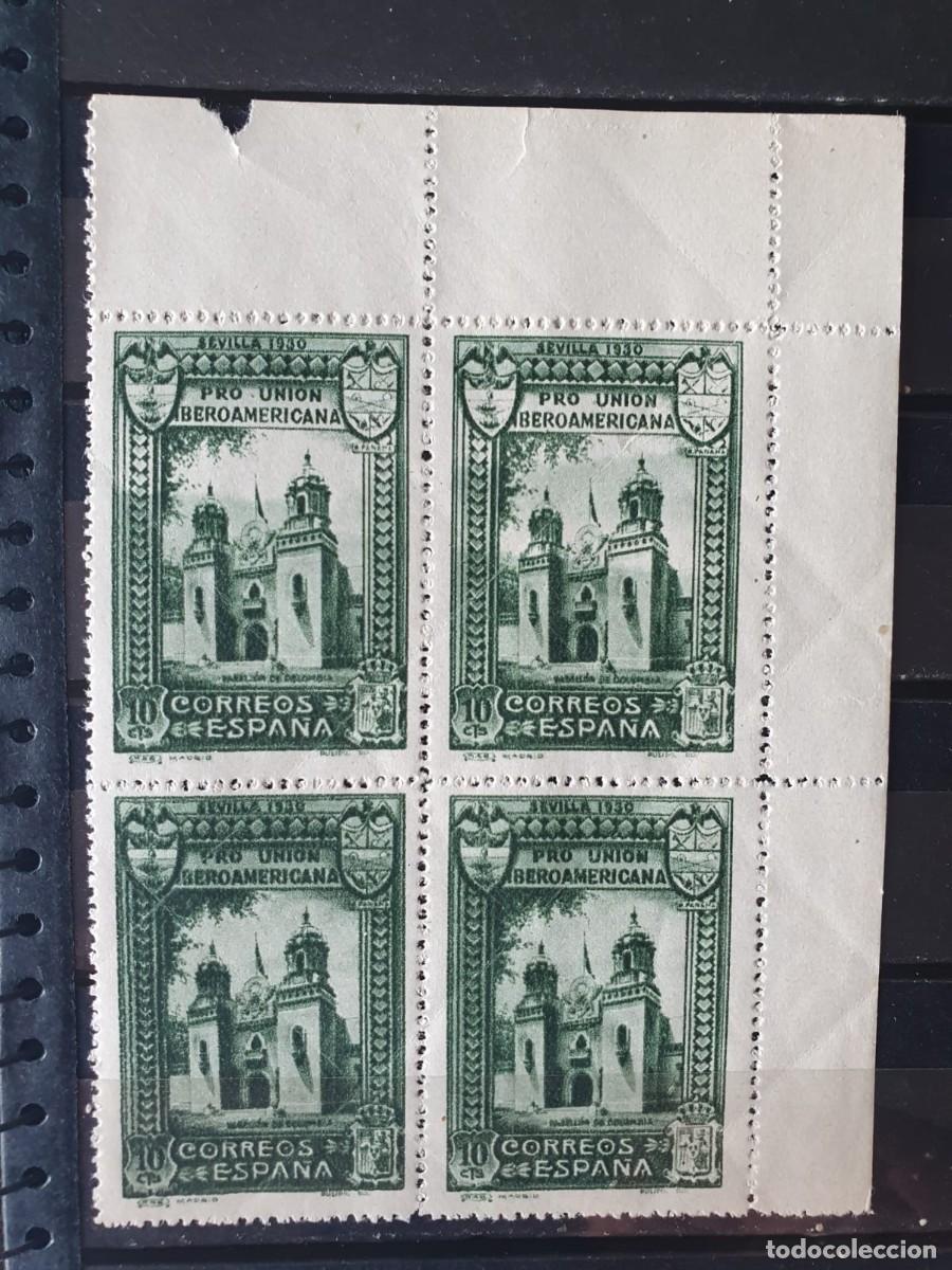 Stamps: EDIFIL 569 ** BLOQUE DE 4 borde hoja ESPA&Ntilde;A 1930