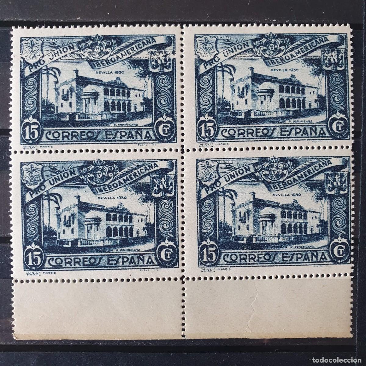Briefmarken: EDIFIL 570 ** BLOQUE DE 4 borde hoja ESPA&Ntilde;A 1930