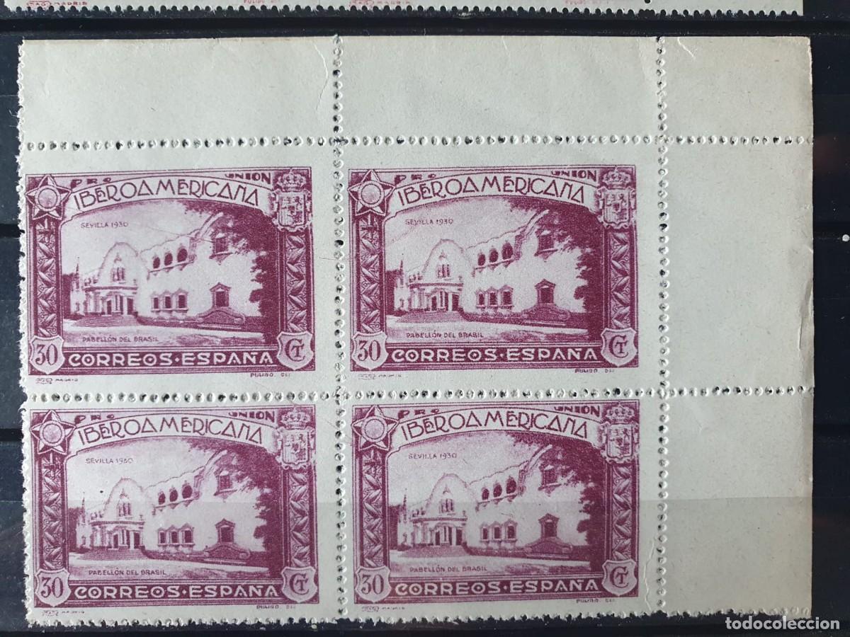 Timbres: EDIFIL 574 ** BLOQUE DE 4 BORDE HOJA ESPA&Ntilde;A 1930