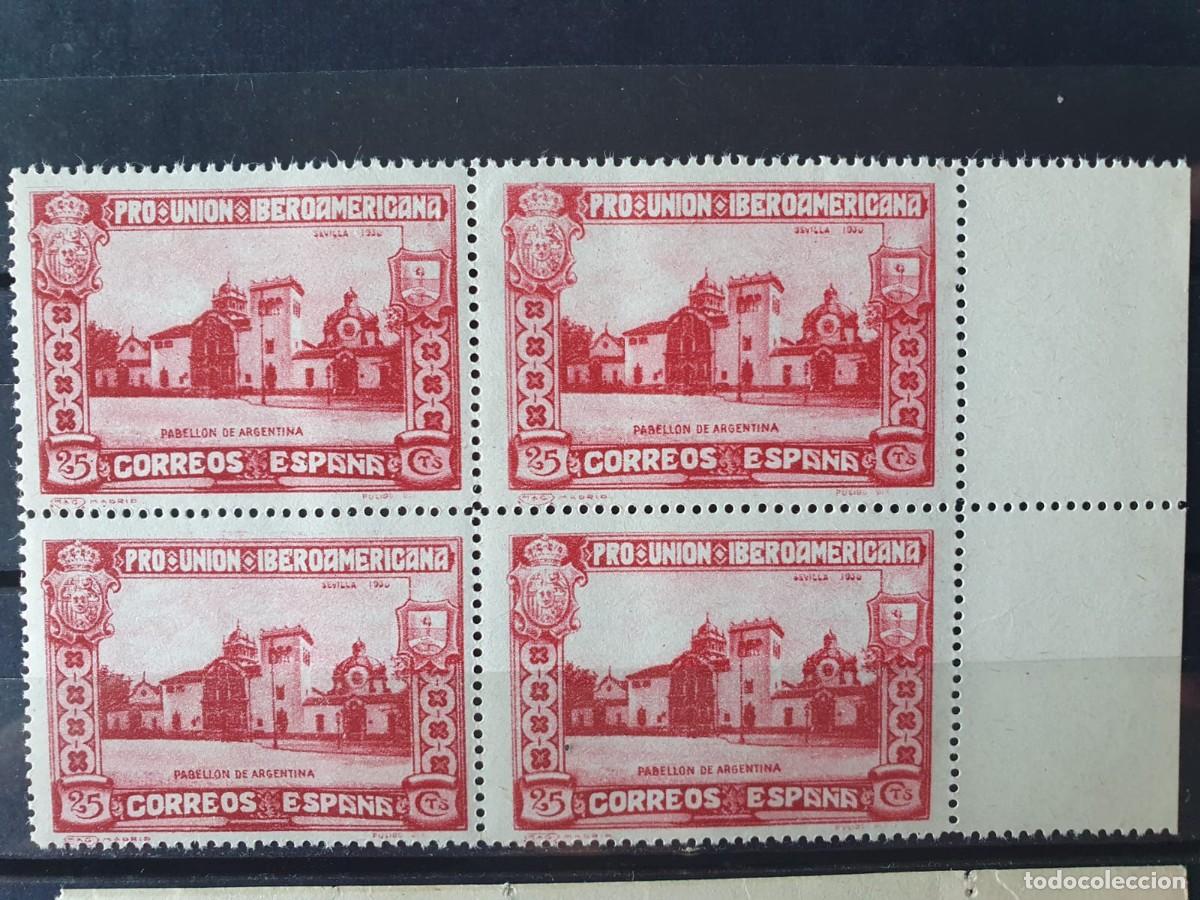 Briefmarken: EDIFIL 572 ** BLOQUE DE 4 BORDE DE HOJA ESPA&Ntilde;A 1930