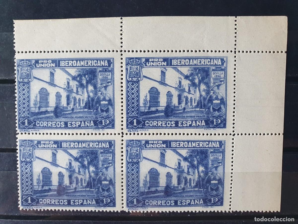 Stamps: EDIFIL 578 ** BLOQUE DE 4 BORDE DE HOJA ESPA&Ntilde;A 1930