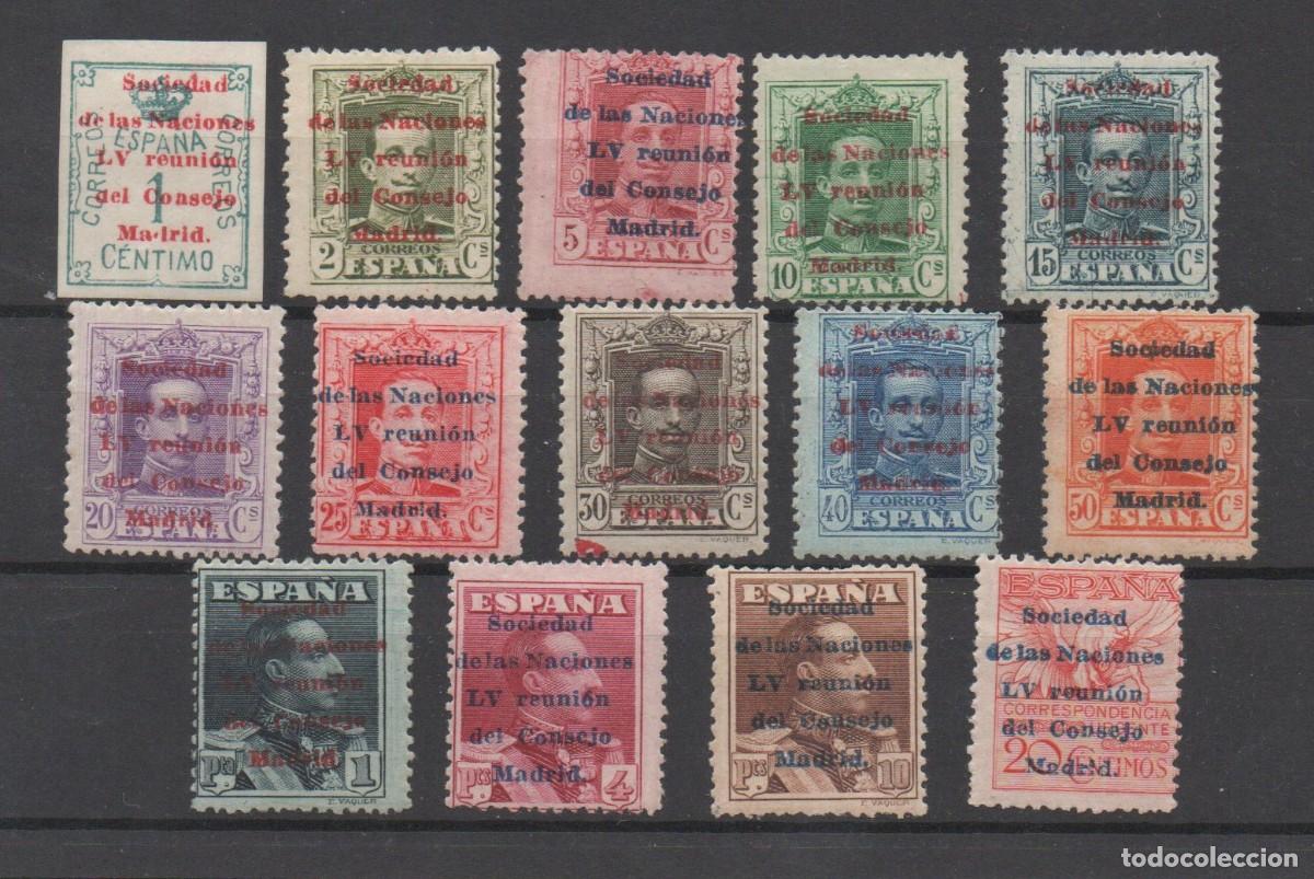 Francobolli: EDIFIL 455 /468* SOCIEDAD DE NACIONES A&Ntilde;O 1929