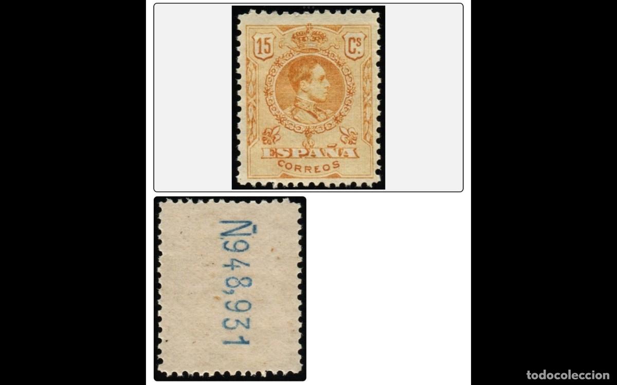 Briefmarken: ESPA&Ntilde;A -1909 - EDIFIL 271nc - NUMERO DE SERIE AZUL- MNH**- VALOR CAT.145&euro;