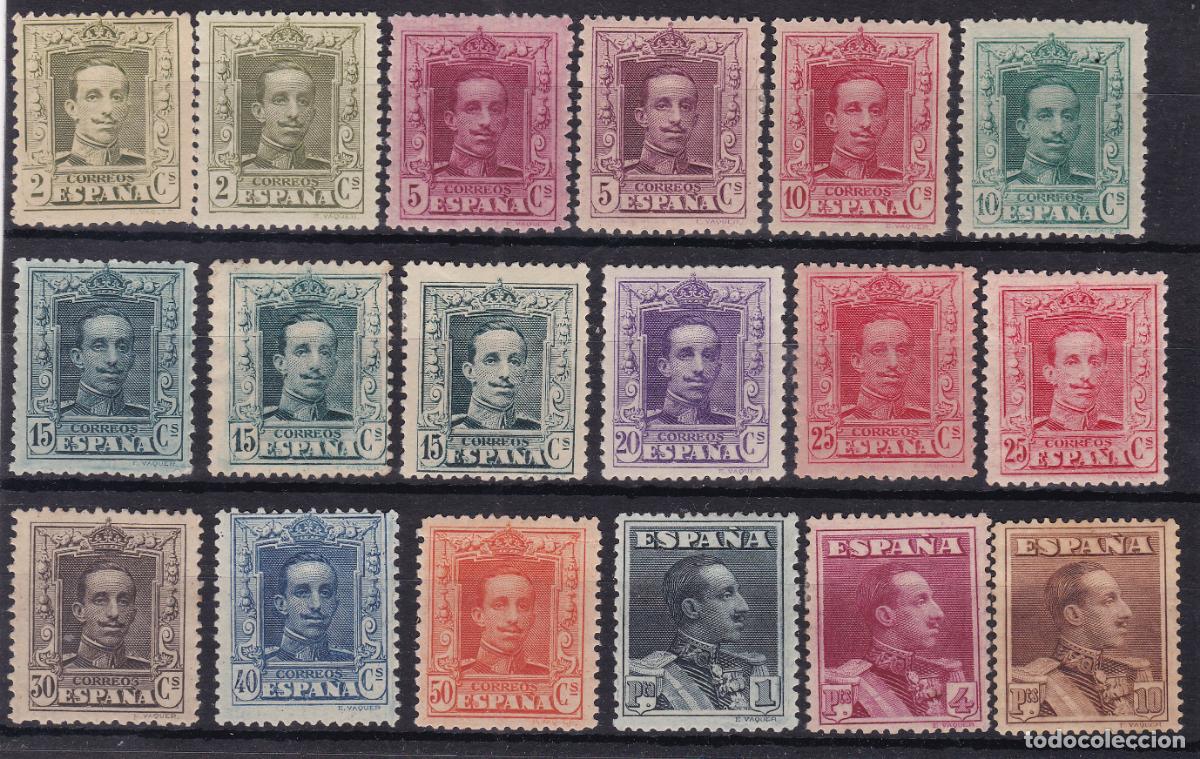 Sellos: FC-145- Alfonso XIII Vaquer Edifil 310/23 Completa Nuevos * Con Se&ntilde;al de fijasellos