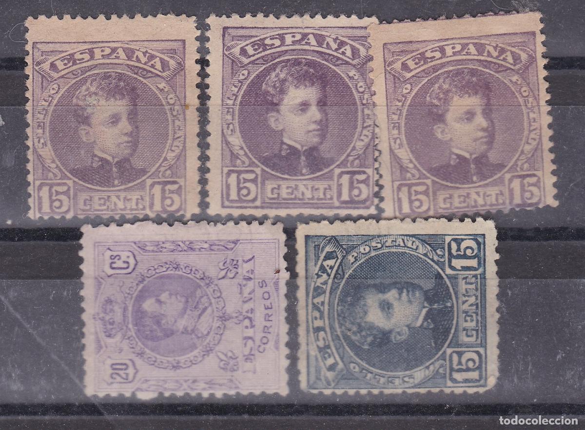 Sellos: AA18- Alfonso XIII x 5 Sellos Nuevos (*) Sin Goma