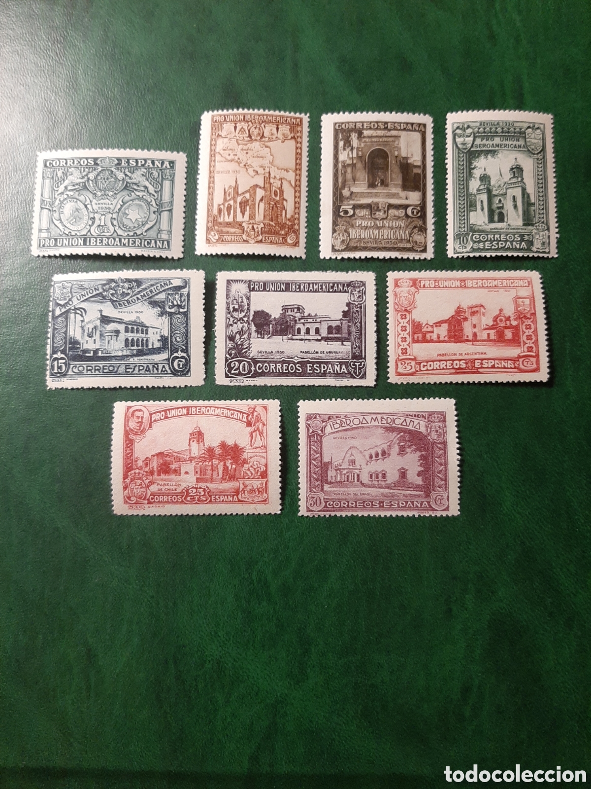 Sellos: Pro Uni&oacute;n Iberoamericana. Edifil 566/574. A&ntilde;o 1930.
