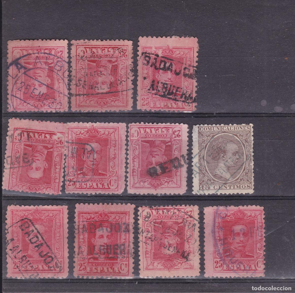Sellos: FC-211- Alfonso XIII x 11 Sellos Maatsellos CARTERIA/ CARTERIA ESPECIAL
