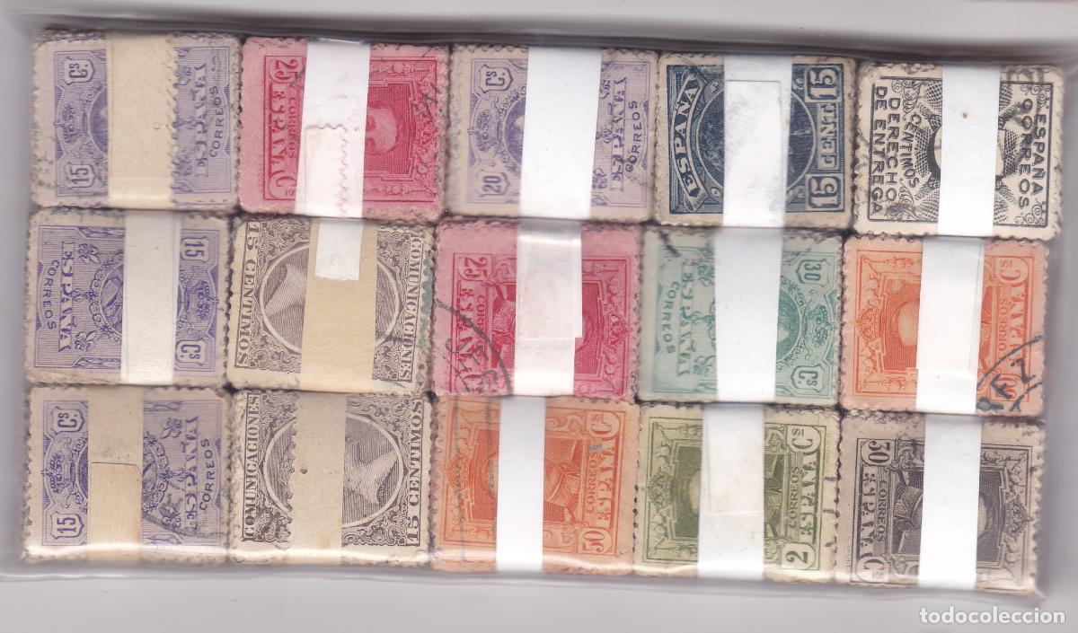 Sellos: FC-AZ- Alfonso XIII x 1500 Sellos PASTILLAS