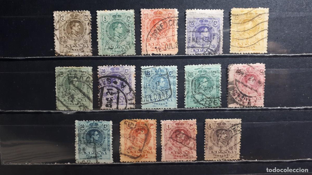 Timbres: ESPA&Ntilde;A. A&Ntilde;O 1909. &deg;. EDIFIL 267/79. Falta 280. Variedad de color 278