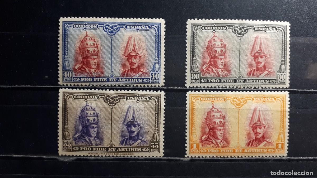 Sellos: ESPA&Ntilde;A. A&Ntilde;O 1928. *. Edifil 410, 412, 413, 427