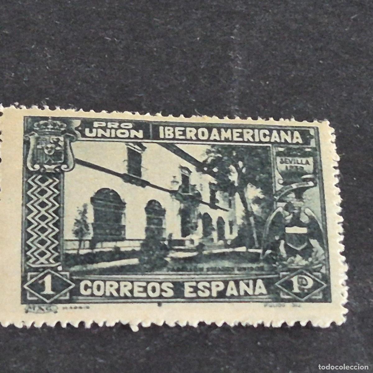 Sellos: ESPA&Ntilde;A, 1930, PRO UNI&Oacute;N IBEROAMERICANA, EDIFIL 578*, VARIEDAD COLOR 578CCA, FIJASELLO, (LOTE AR)