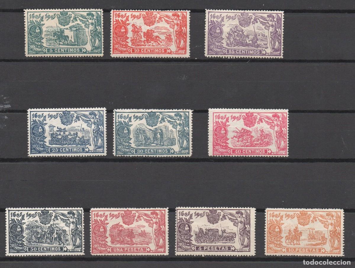 Sellos: EDIFIL 257 / 266 * III CENTENARIO DE LA PUBLICACION DE &rdquo;EL QUIJOTE&rdquo;